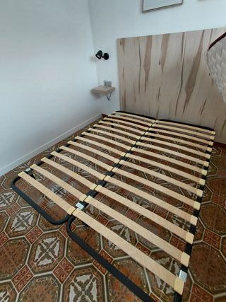 Somier con patas 150x190 Metal y Madera