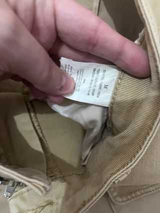 Pantaloni cargo beige donna