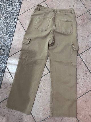 Pantaloni cargo beige donna