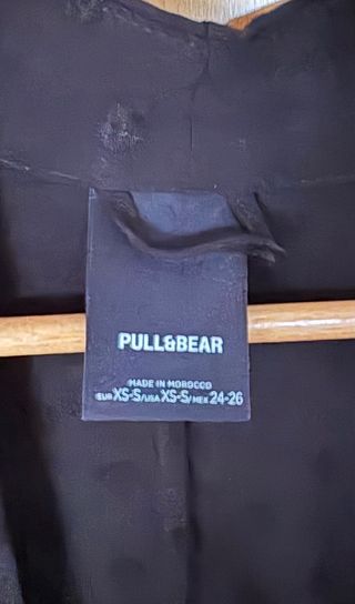 Kimono negro lunares Pull&Bear