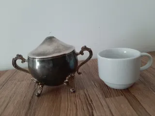 Zuccheriera metallica vintage anni '30-'40