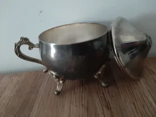 Zuccheriera metallica vintage anni '30-'40