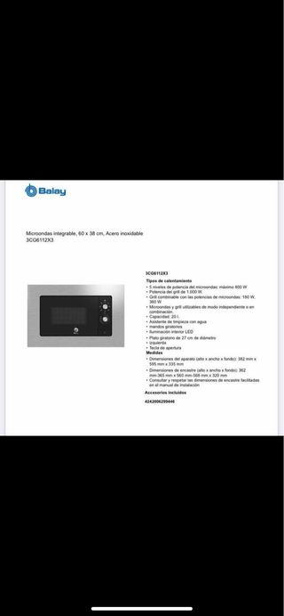 Conjunto Electrodomésticos Balay Inox