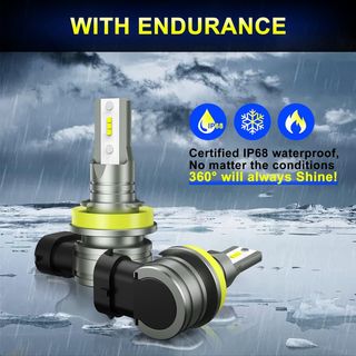 Sycreek Bombilla H8 H9 H11 LED Coche,55W 16000LM 1:1 Mini Bombillas Led H11