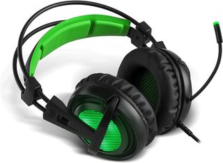 BG Xonar-X6 Binaural Diadema Negro, Verde - Auriculares con micrófono