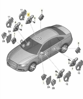 A8K0959812 MOTOR ELEVALUNAS TRASERO DERECHO AUDI