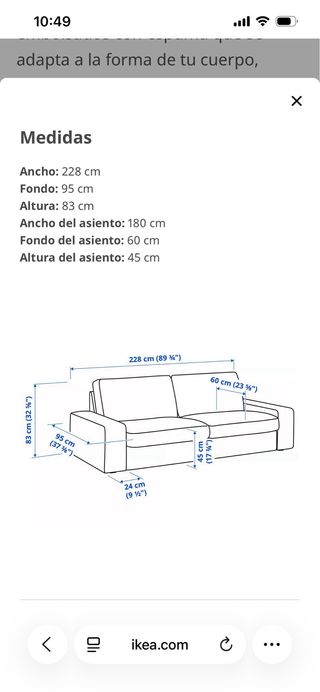 Sofá beige KIVIK ikea