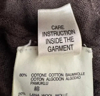 Jersey Diesel Cuello Pico Talla XL Algodón y Lana