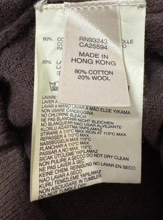 Jersey Diesel Cuello Pico Talla XL Algodón y Lana