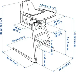 Trona convertible Ikea blanca