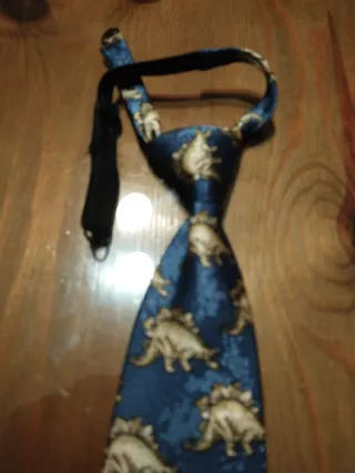 Corbata infantil dinosaurios azul