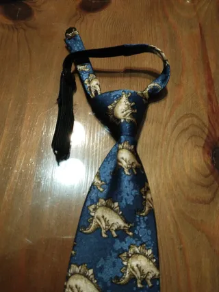 Corbata infantil dinosaurios azul