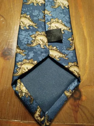 Corbata infantil dinosaurios azul