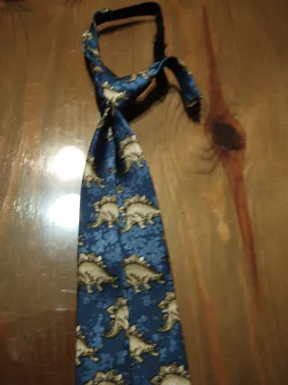 Corbata infantil dinosaurios azul