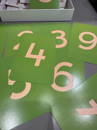 Tarjetas Montessori Números Rugosos