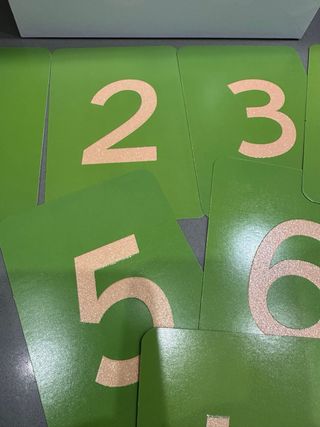 Tarjetas Montessori Números Rugosos