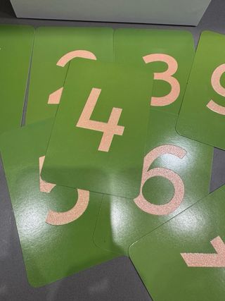 Tarjetas Montessori Números Rugosos