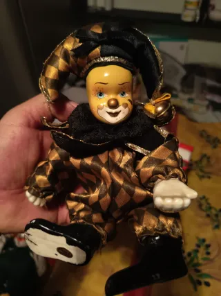 Bambola Arlecchino in Ceramica