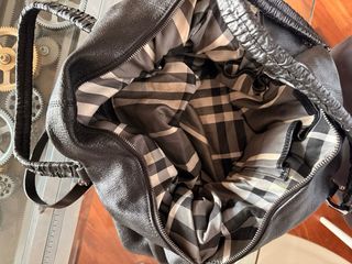 Borsa Burberry in pelle nera