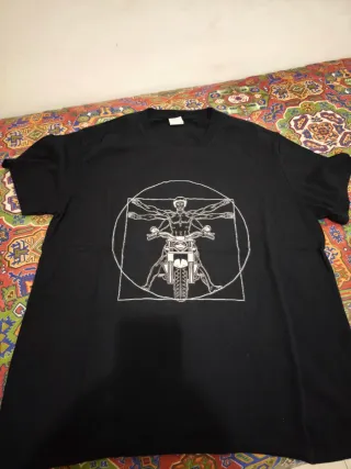 T-shirt Uomo Stampa Vitruviana Moto