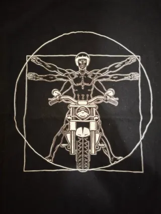 T-shirt Uomo Stampa Vitruviana Moto