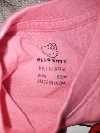 Camiseta Hello Kitty bebé 0-3 meses