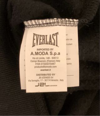 Felpa Everlast Uomo Girocollo Nera Taglia XL