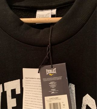 Felpa Everlast Uomo Girocollo Nera Taglia XL