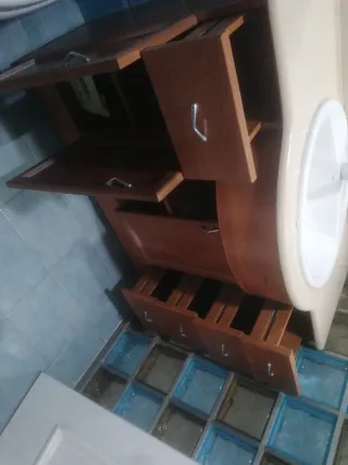 Mueble baño lavabo espejo con luz