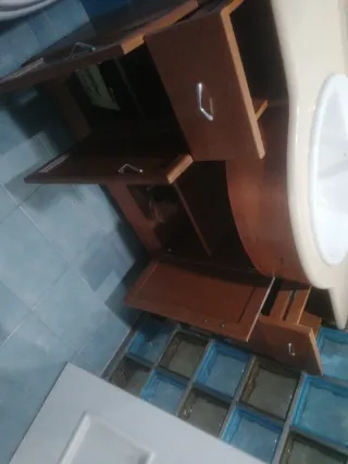 Mueble baño lavabo espejo con luz