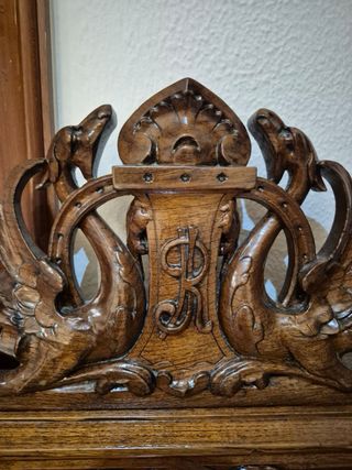 Cabecero Madera Maciza Vintage Años 30/40