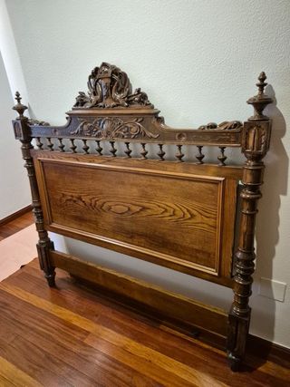 Cabecero Madera Maciza Vintage Años 30/40