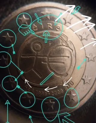 2€ Éire 1999-2009 Conmemorativa ERROR