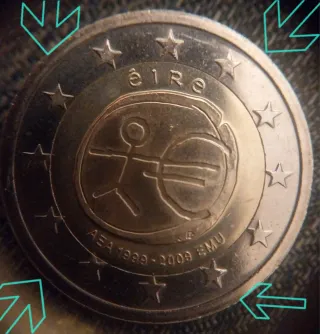 2€ Éire 1999-2009 Conmemorativa ERROR