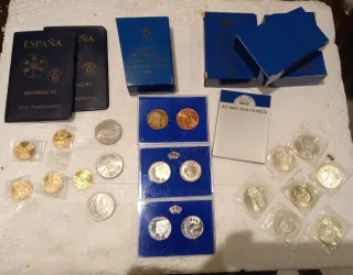Lote monedas España MUNDIAL'82 y Boda Reyes