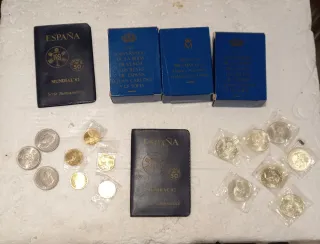Lote monedas España MUNDIAL'82 y Boda Reyes
