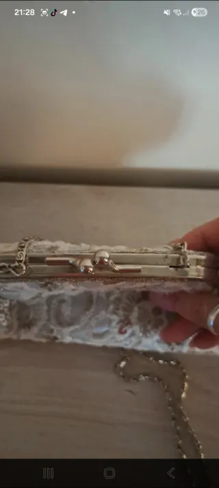 Pochette gioiello pizzo e perline