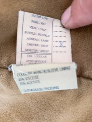 Chaqueta western cuero auténtico Redskins M Medida