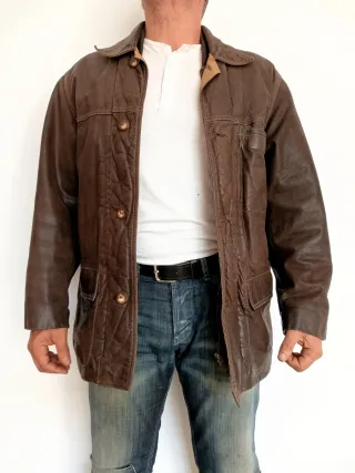 Chaqueta western cuero auténtico Redskins M Medida