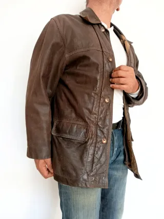 Chaqueta western cuero auténtico Redskins M Medida