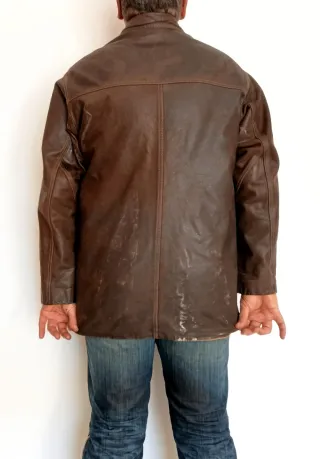 Chaqueta western cuero auténtico Redskins M Medida