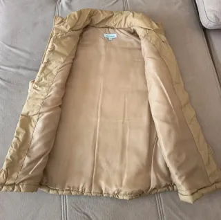 Chaleco acolchado mujer beige