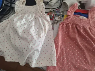 2 Camisetas Tirantes Bebé 6 Meses Lunares