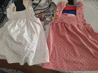2 Camisetas Tirantes Bebé 6 Meses Lunares