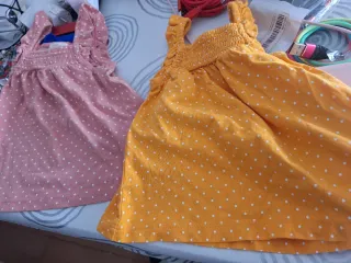 2 Camisetas Tirantes Bebé 6 Meses Lunares
