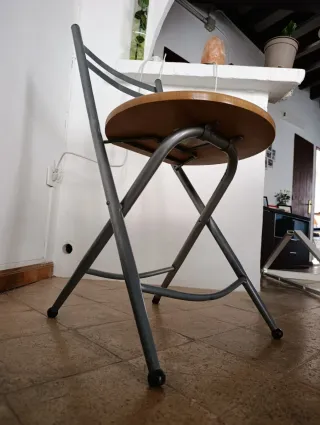 Sillas plegables metal y madera