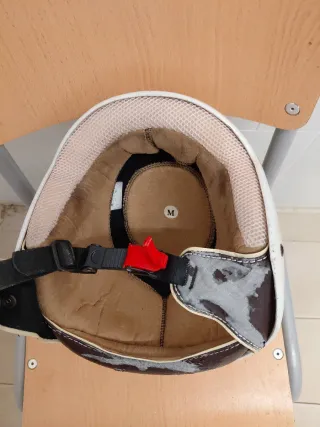 Casco Moto estilo Vintage Blanco Marca Helix