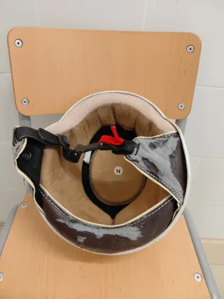 Casco Moto estilo Vintage Blanco Marca Helix