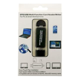 OTG/USB Multi-Function Card Reader/ writer para pc y moviles