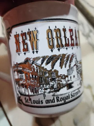 Vaso y Taza Recuerdo Vintage New Orleans